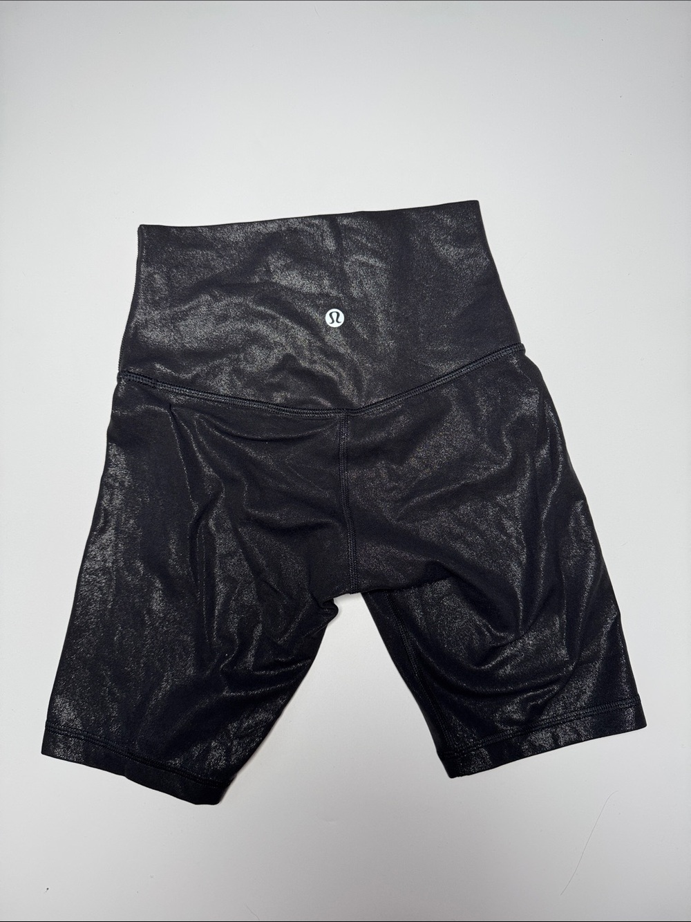 Lululemon Black Shine High-Waist Shorts